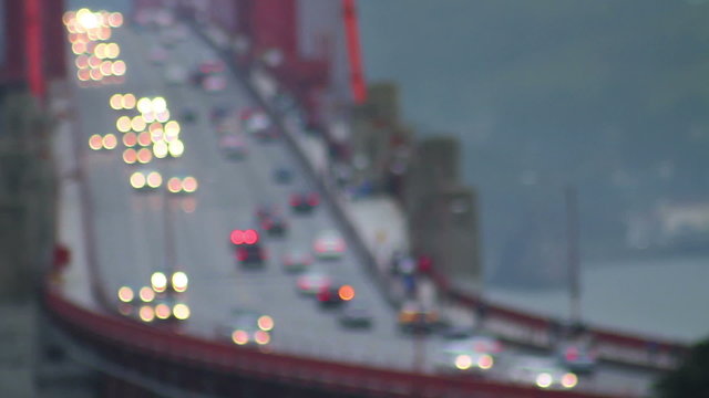 Golden Gate Bridge Traffic Rack Focus