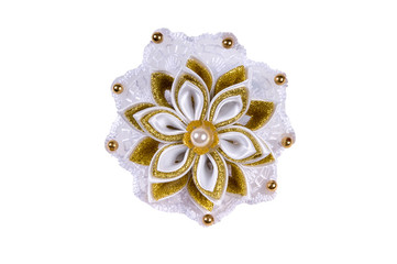 Colored hair clip on a white background