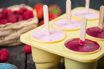 homemade summer fruit lolly pops