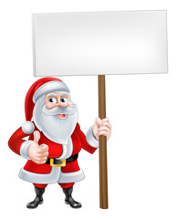 Thumbs Up Santa Sign