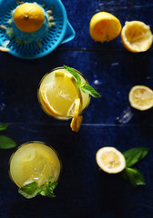 Fototapeta na wymiar lemonade with mint