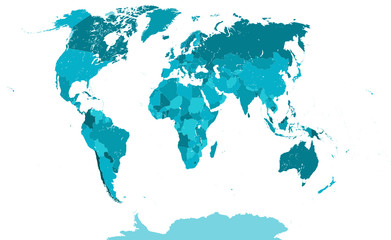 Fototapeta na wymiar Political Map of the World.