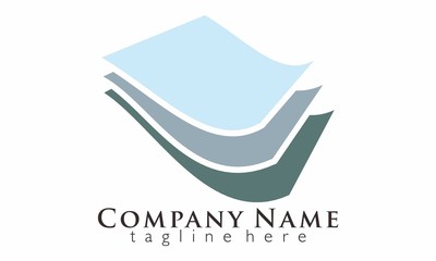 Fototapeta premium Paper Book Logo Vector