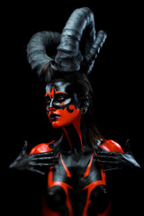 Beautiful and scary devil
