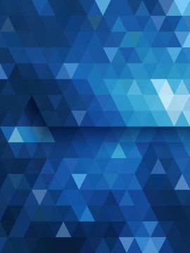 Blue triangle background diamond shape