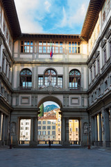 Fototapeta na wymiar Uffizi museum, Florence, Italy