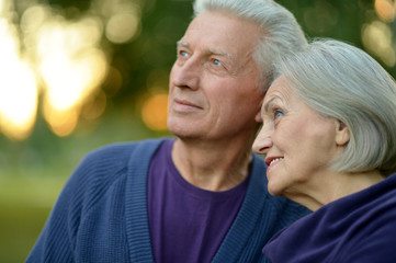 caucasian elderly couple 