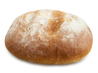 Bread round shape isolated.