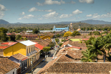 Obraz premium View over the historical center of Granada, Nicaragua