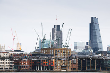 Fototapeta premium View on London skyline from the Thames river, London, UK 
