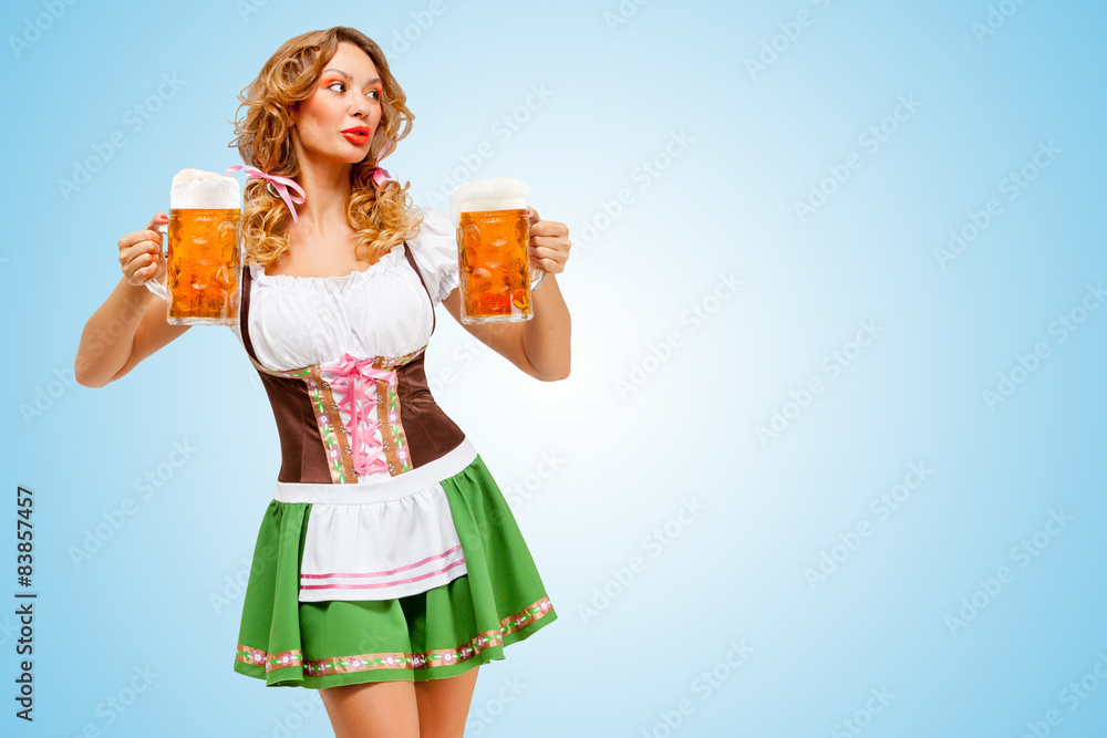 Wall mural Oktoberfest waitress.