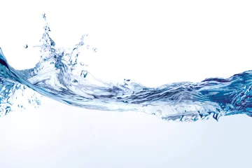 Fototapete Wasser Spritzwasser isoliert auf weiß