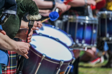 Pipe band drummer