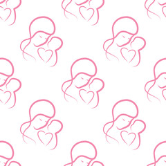Mother with child pattern