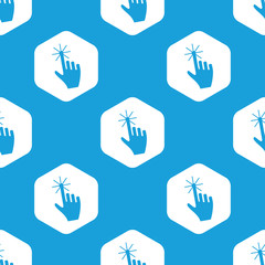 Hand cursor hexagon pattern