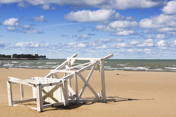 Fototapeta na wymiar 57th Street Beach, lake Michigan (Chicago, Illinois).