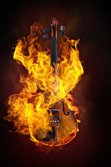 Violin in Fire
