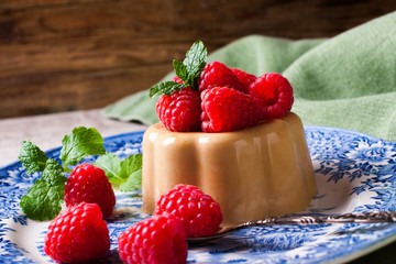Italian dessert coffee panna cotta