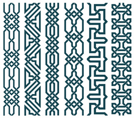 Chain links in islamic pattern