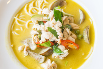Thai Green Curry Chicken Spaghetti