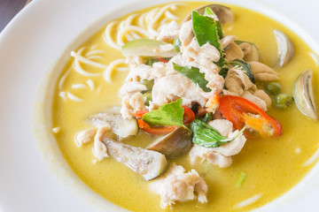Thai Green Curry Chicken Spaghetti
