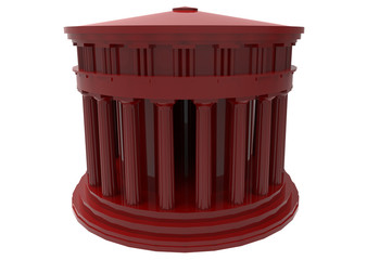 ancient greek temple render in color