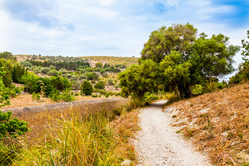 Obraz premium Wanderweg bei der Eremita de Betlem, Mallorca