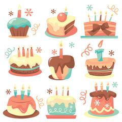 Retro Birthday Cakes