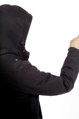 Obraz premium Model isolated back pointing