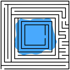 Black square maze (20x20)