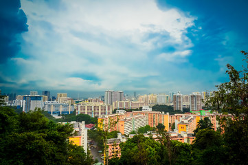 Fototapeta na wymiar singapore residential estate scape