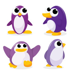 Naklejka premium Four Penguins
