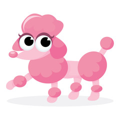 Cute Pink Poodle