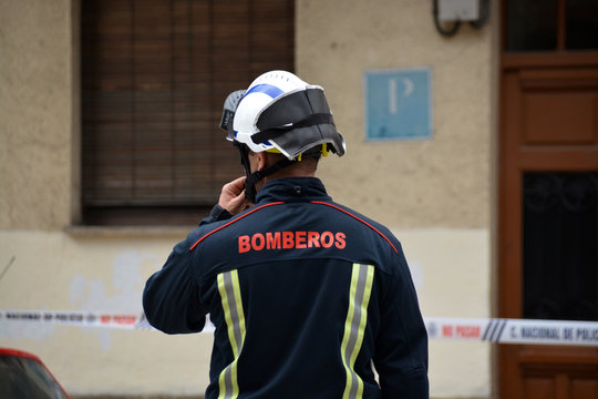 bombero trabajando