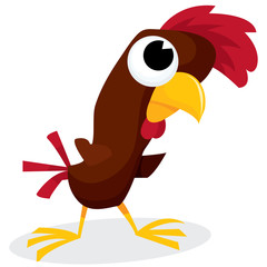 Cute Cartoon Rooster