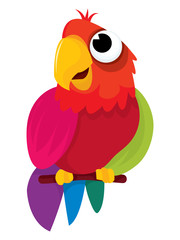 Cute Cartoon Parrot
