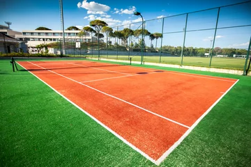 Zelfklevend Fotobehang tennis court © Andrei Armiagov