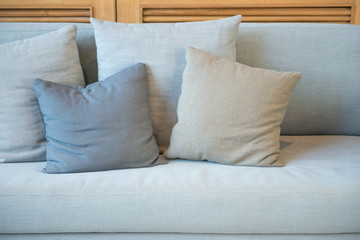 decoration pillows on a sofa