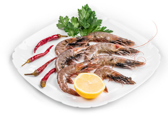 Delicious fresh shrimps 