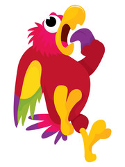 Terrified Cartoon Parrot