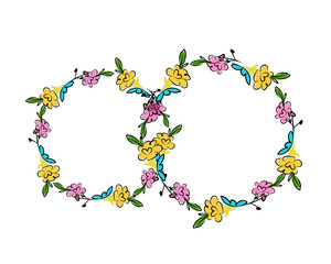 Floral wedding rings for your design