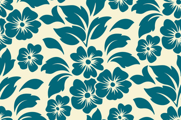 Vector flower seamless pattern element. 
