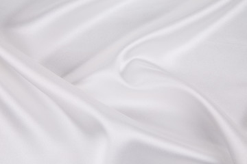 Fototapeta na wymiar White silk texture close up.