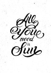 Summer calligraphic grunge design.