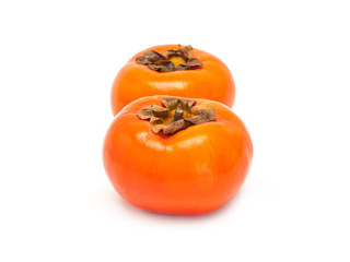 Persimmon Asian fresh fruit isolated on white background