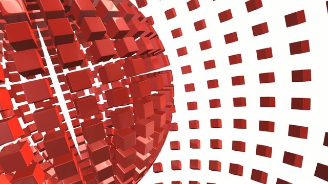 Rotating sphere made of cubes