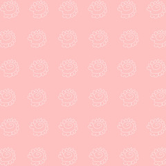 Pink rose art icon great for any use. Vector EPS10.