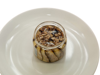 sprats in a glass jar
