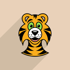 Tiger cartoon face