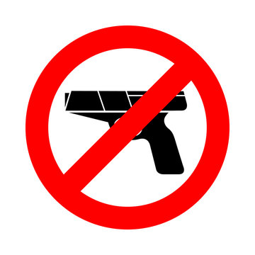 No gun icon great for any use. Vector EPS10.